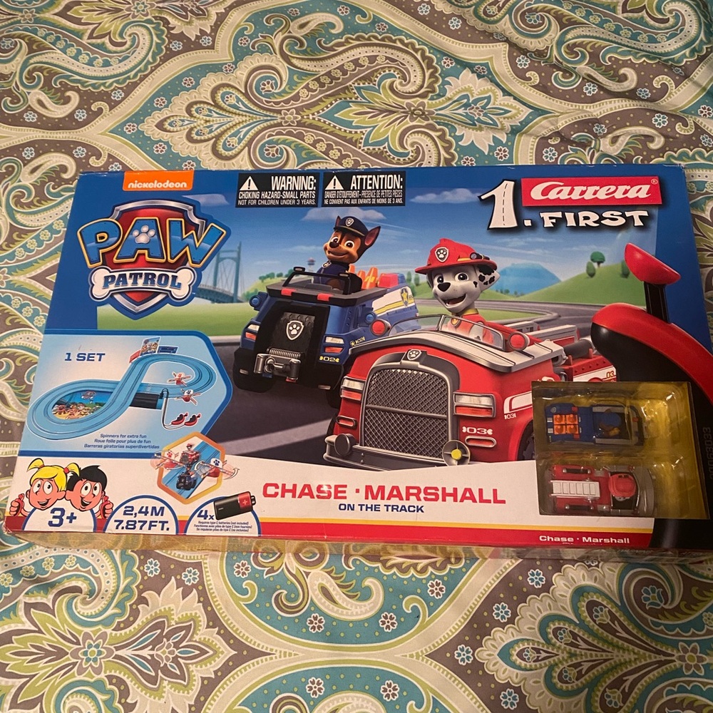 Carrera Paw Patrol Chase & Marshall Track Set - Black and Red